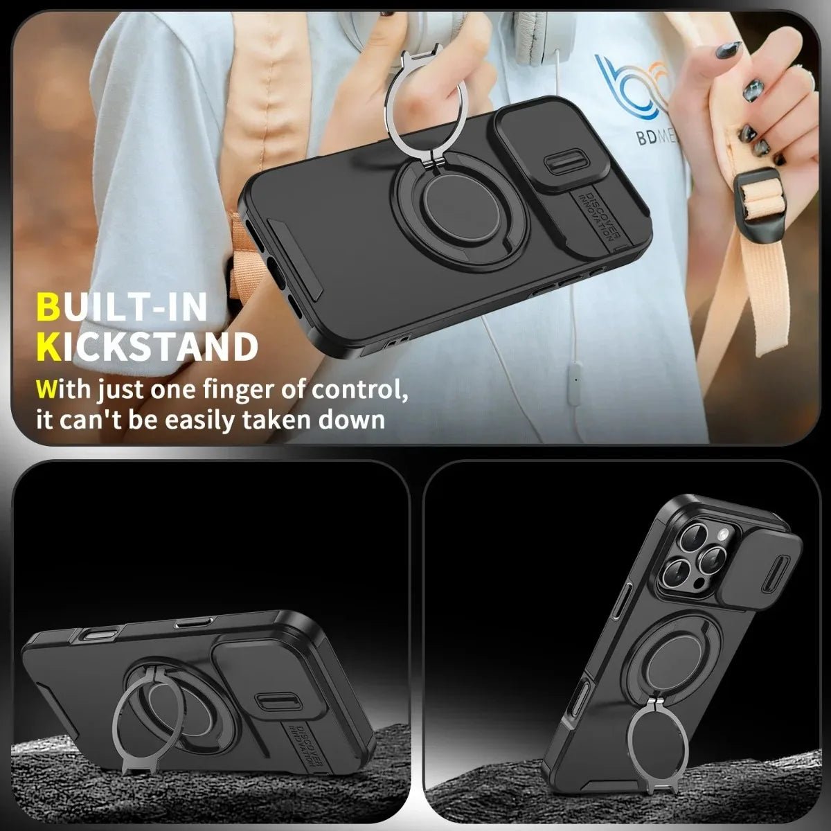 Armor Magnetic Bracket Case for iPhone - Image 7
