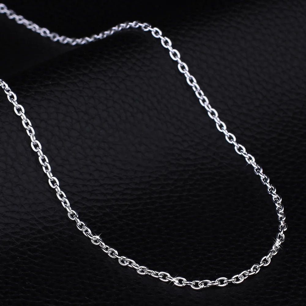 5pcs/lot 925 Sterling Silver Chain necklace,Fashion Men/Women DIY Jewelry Rolo Chain 1mm Necklace 16 18 20 22 24" - Image 3