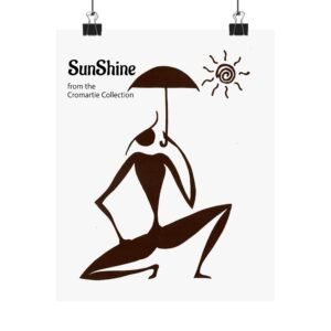 SunShine abstract figure poster Matte Vertical Poster | minimalist surf umbrella art